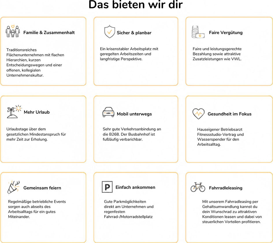 Wir bieten